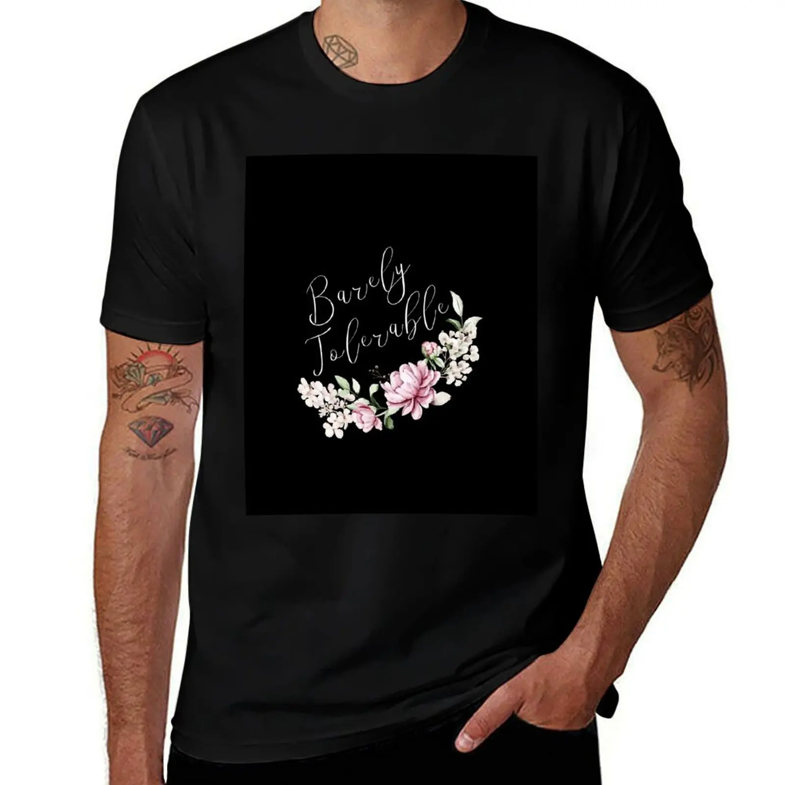 Barely Tolerable T-Shirt Classic Print Short Sleeve Shirt T-Shirt