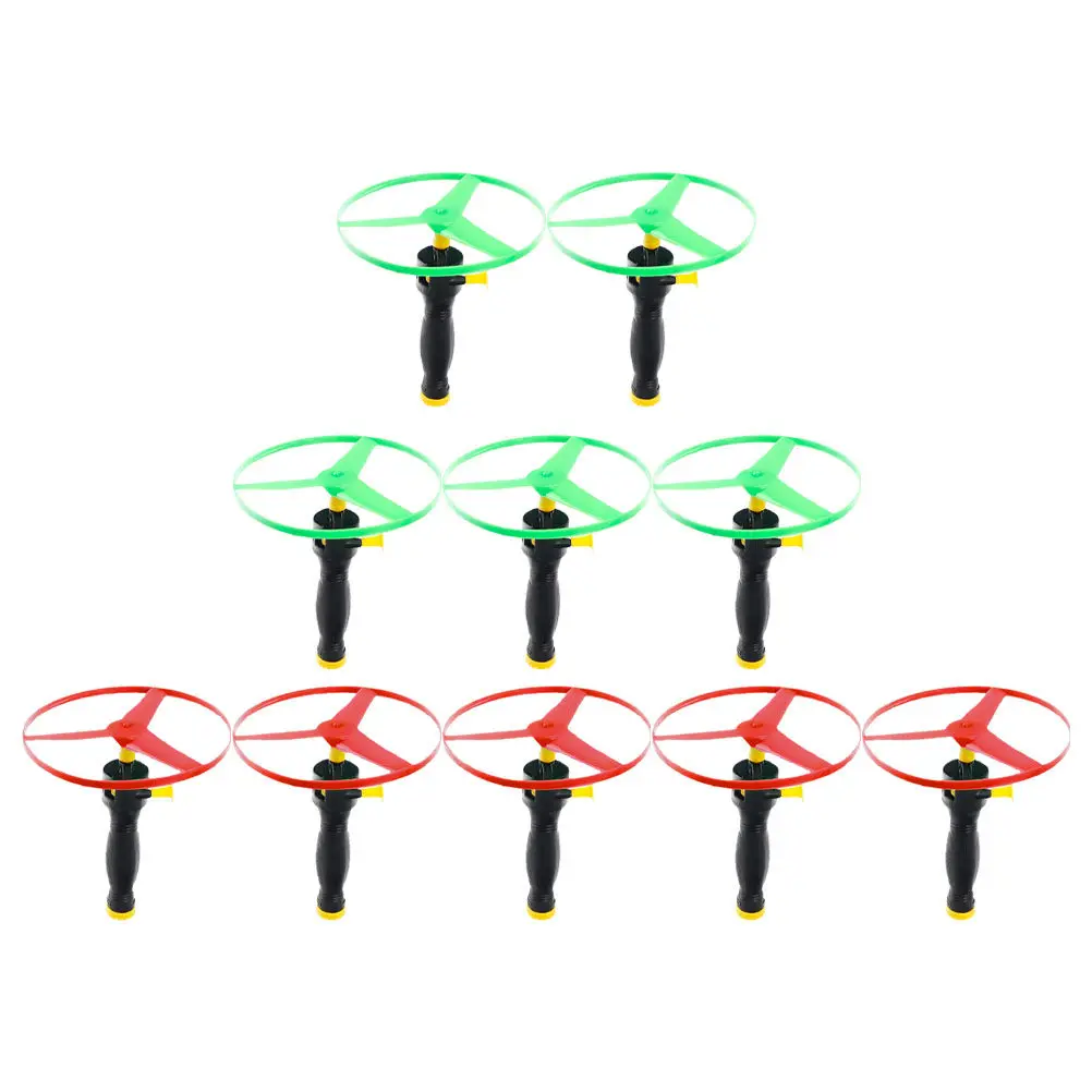 10Pcs Flying Discs For Travel For Outdoor Pull String Plaything Fun Saucer Game