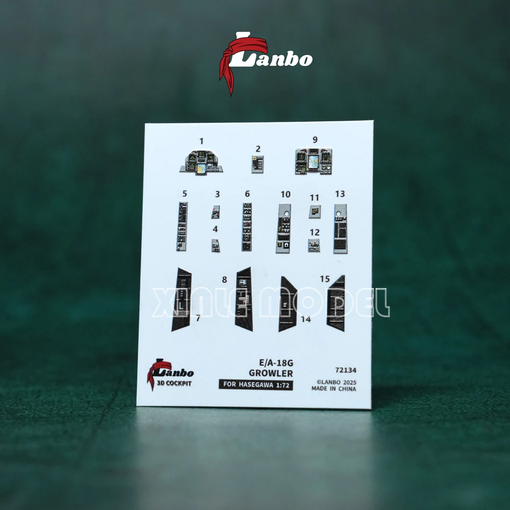 

Lanbo Models 3D Color Cockpit Instrument 72134 EA-18G Fighter (for Hasegawa kit) 1/72