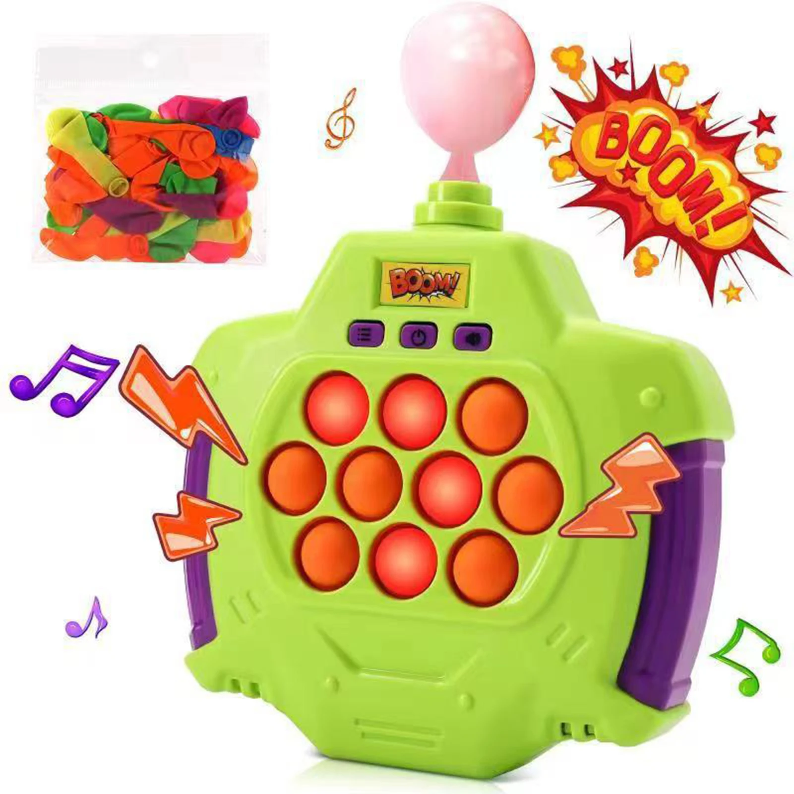 

Quick Push Bubbles Game Machine Novelty Anti-Anxiety Push Bubble Pump Balloon Sensory Toys for Relieving Stress from Working