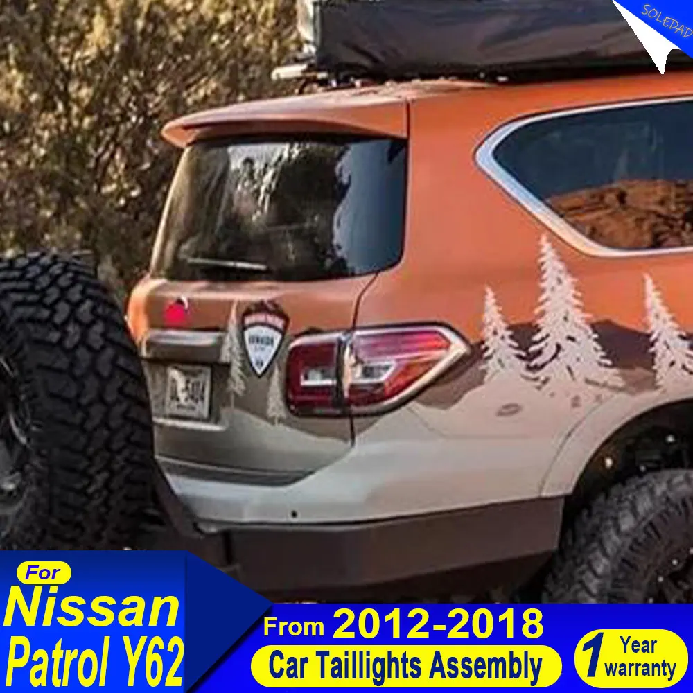 

Задние фонари для Nissan Patrol Y62 2012-2018: светодиодные, улучшенные, с функцией мигания, в сборе, аксессуары