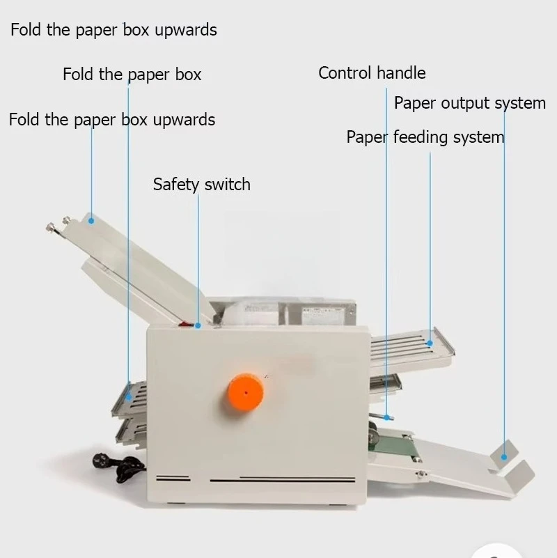 Office Printing A3 Paper Folding Machine, Hot‑Sell Automatic Desktop Folder for Brochure Leaflet Making