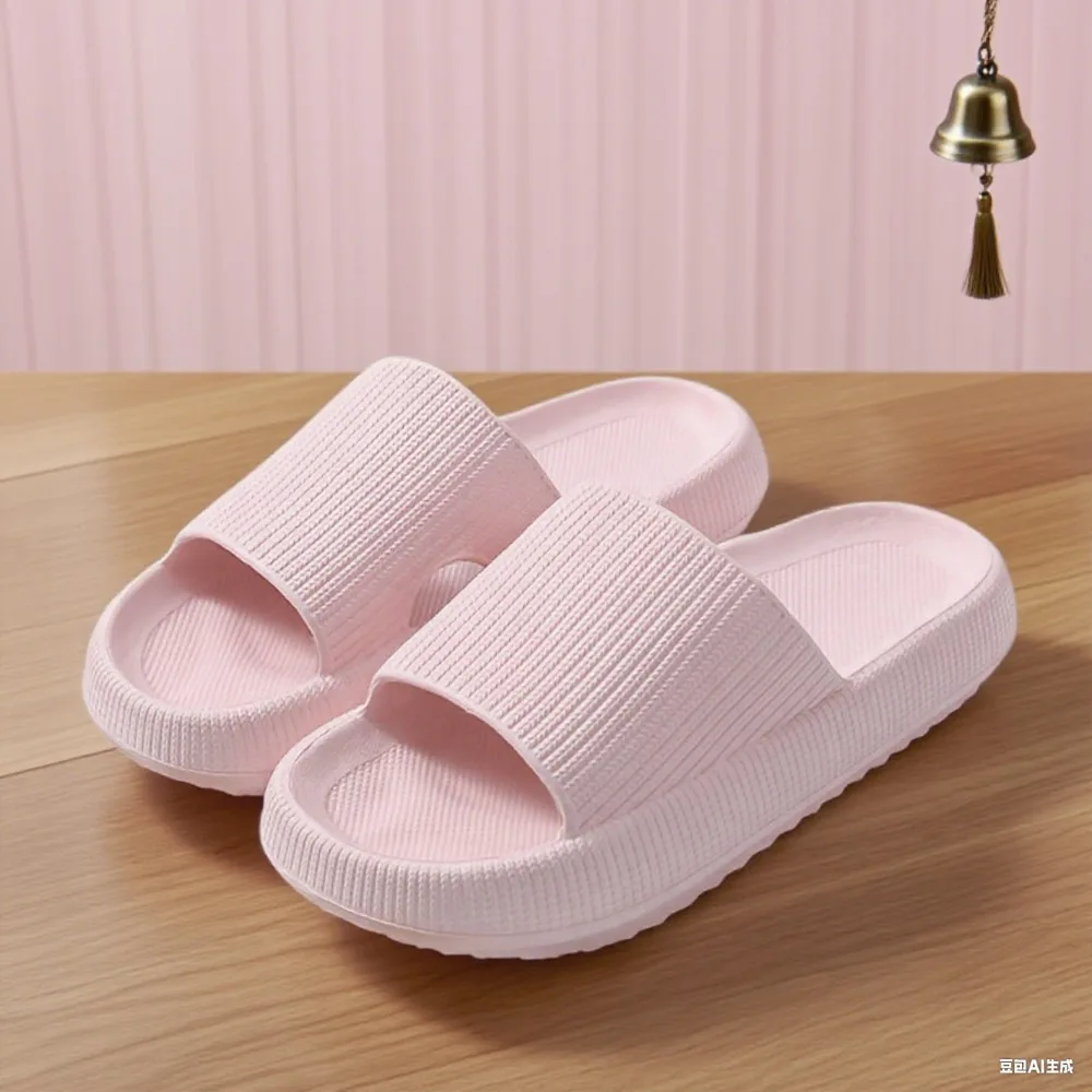 

Простые летние домашние нескользящие тапочки из ЭВА на толстой подошве для ванной комнаты, износостойкие классные тапочки, женские банные тапочки