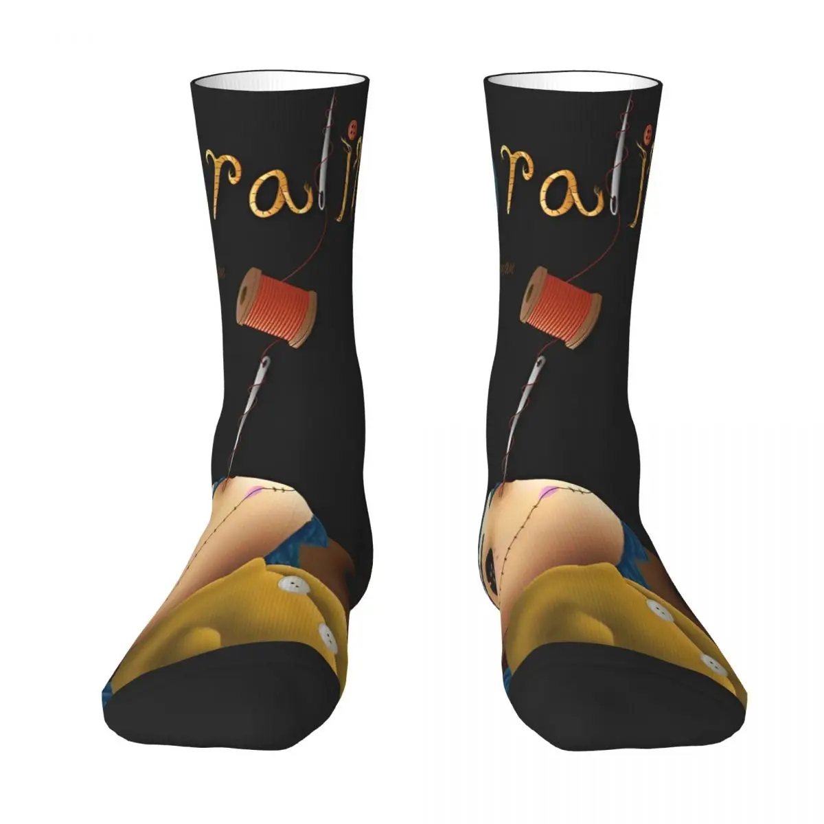 Coralines Socks horror film Elegant Stockings Autumn Non Slip Men Socks Soft Printed Running Socks