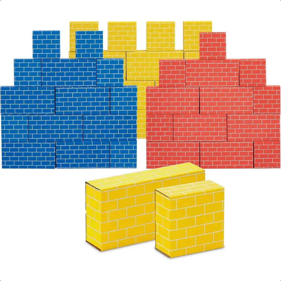 

Bankers Box at Play Heavy Duty Jumbo Cardboard Building Blocks 40 Pack Large and Medium Toy Blocks for and
