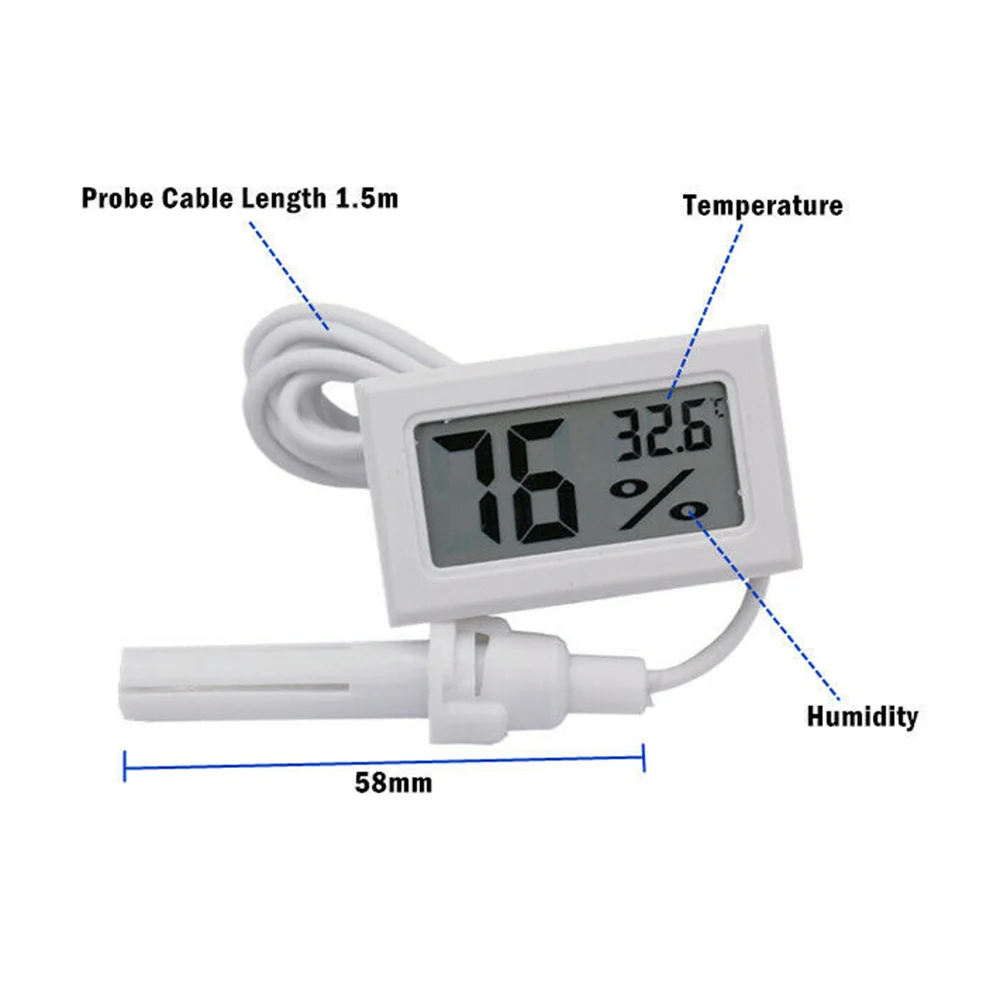 Indoor outdoor Digital Thermometer Hygrometer Automobiles Embedded Freezers High Precision Offices Box Cabinets