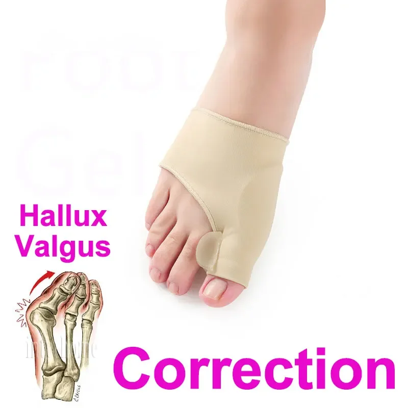 Hallux Valgus Toe Separator Silicone Bunion Corrector Orthotics Bone Thumb Adjust Gel Relieve Foot Pain Orthopedic Pedicure Sock