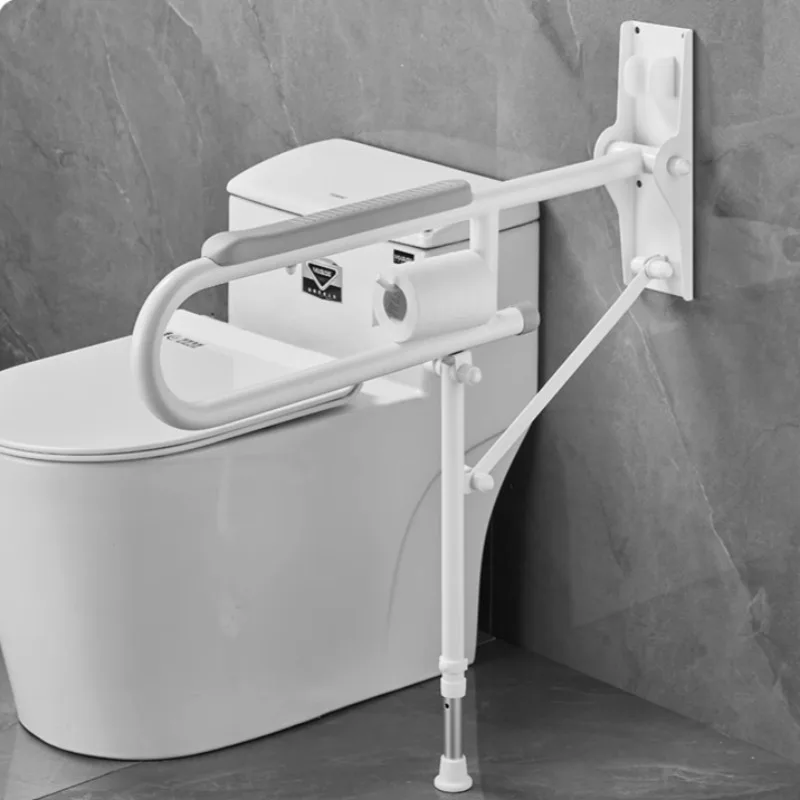 70/80cm Toilet Handle Disabled Toilet Handrails Wall Grab Bars Bathroom Stand Assist Toilet Holder Handle Foldable Maximum