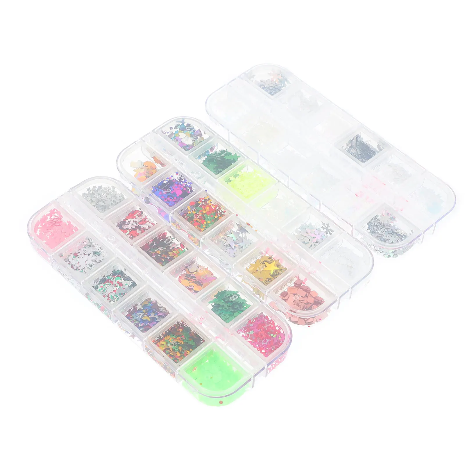 

3 Boxes Decorate Nail Sequins Jewelry The Pet Iridescent Decoration Accessories