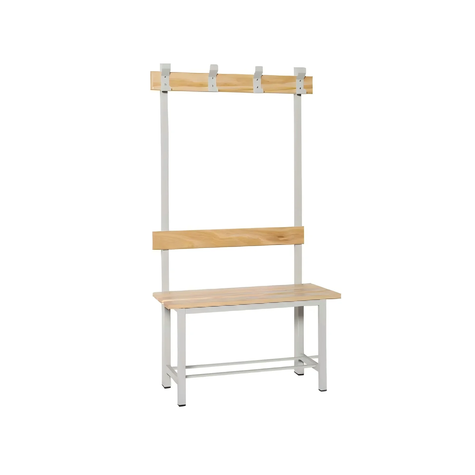 Galvanized Steel Frame Solid Wood Modern Durable Eco-Friendly Hanging Coat Rack Storage Cabinet Bathroom Hotel Changing Clothes