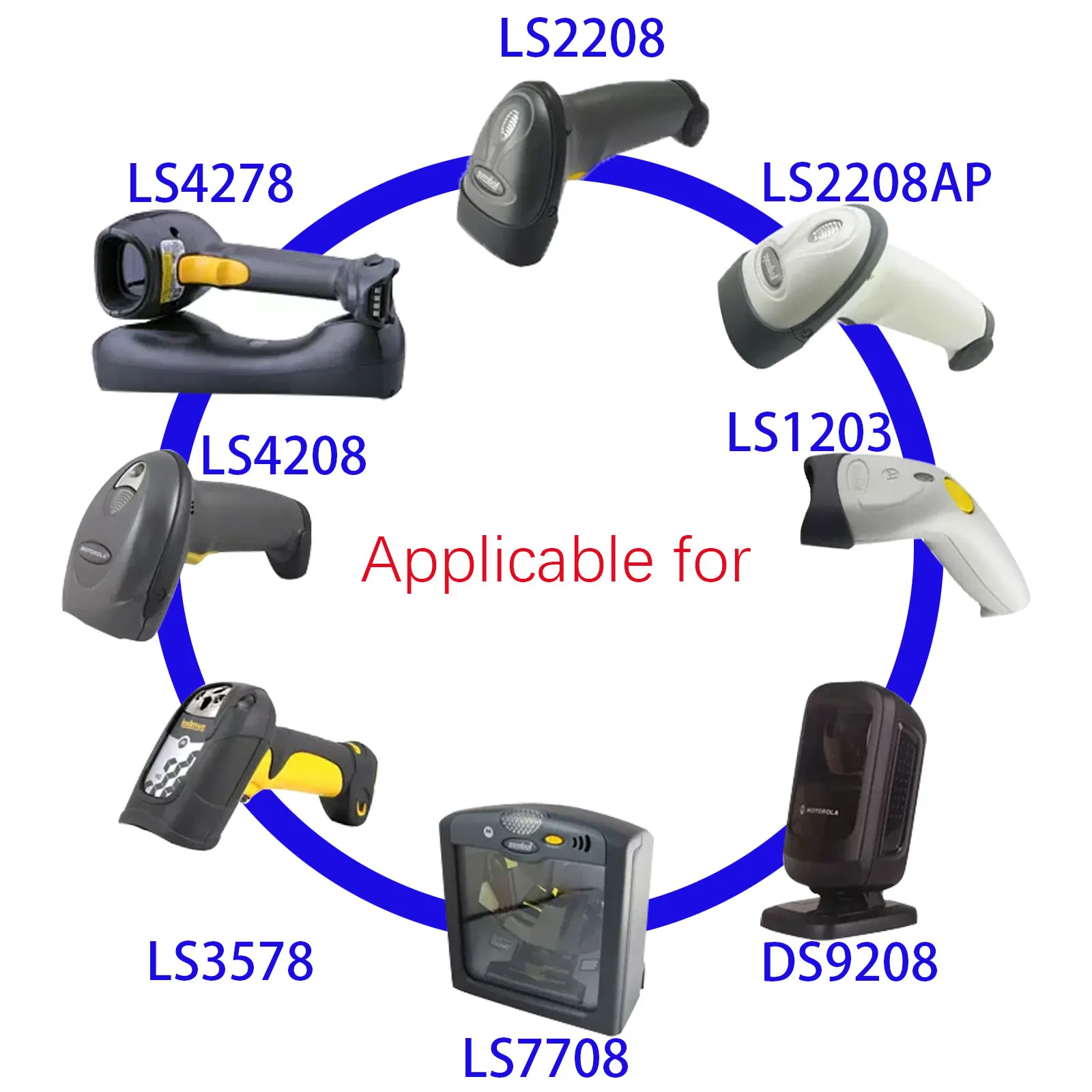 Sotesin 2 متر (7ft)USB إلى rj50 كابل ل رمز زيبرا موتورولا الباركود الماسحات الضوئية LS2208-SR DS2208 DS2278 DS8178 DS2208 ، DS8178 ،