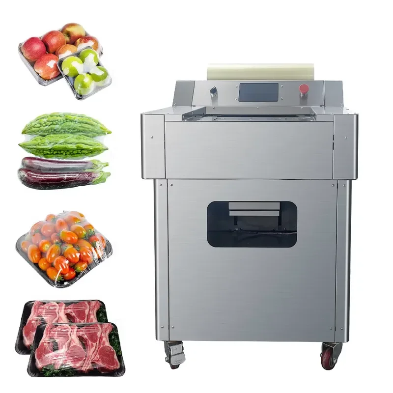 For Supermarket Packaging Fresh Fruit Vegetable Meat Plastic PVC Cling Film Food Tray Punnet Weigh Wrap Label Wrapping