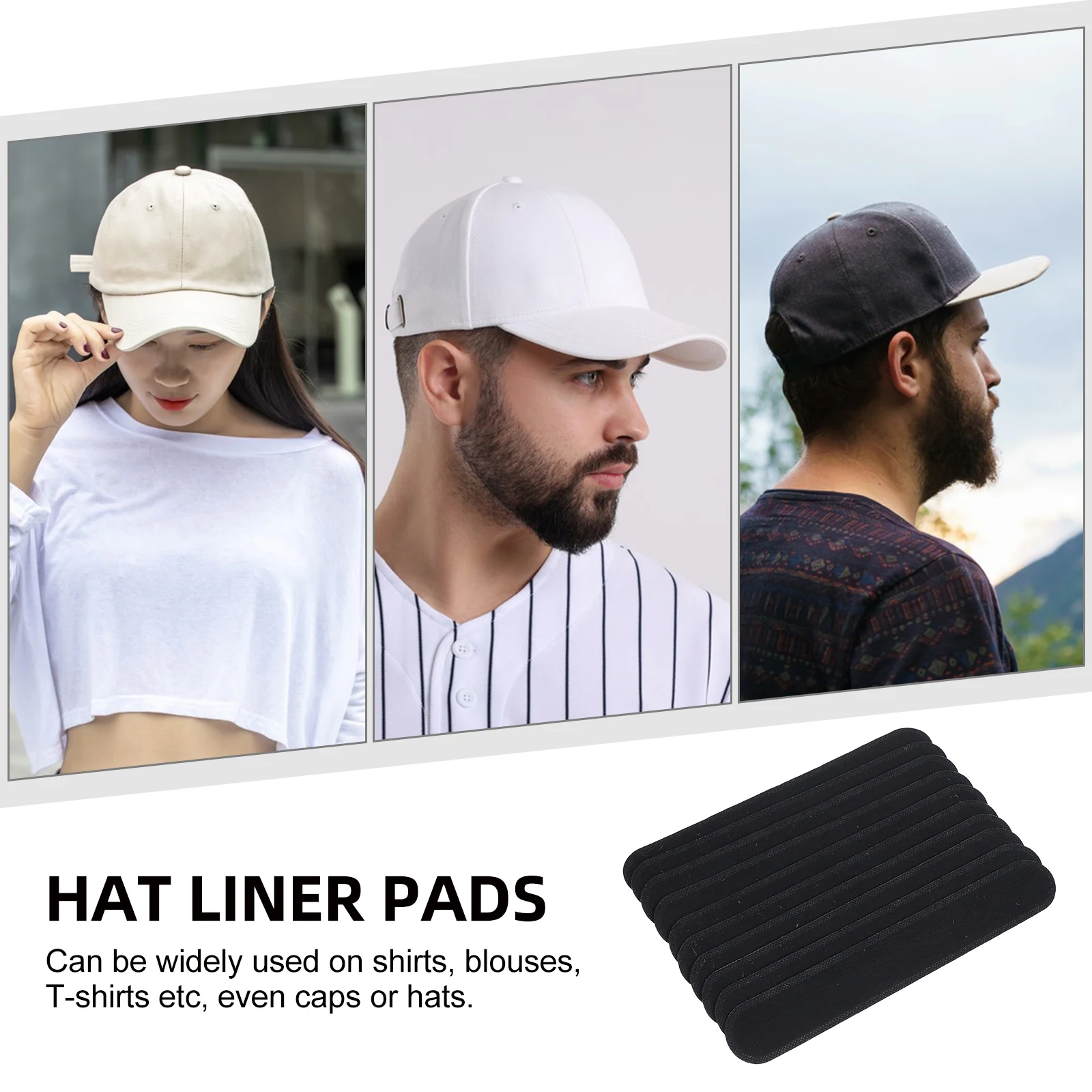 

30 Pcs Golf Has Sweat Pad Hat Cushion Liner Pads Absorbent Sweatband Stains Fitness