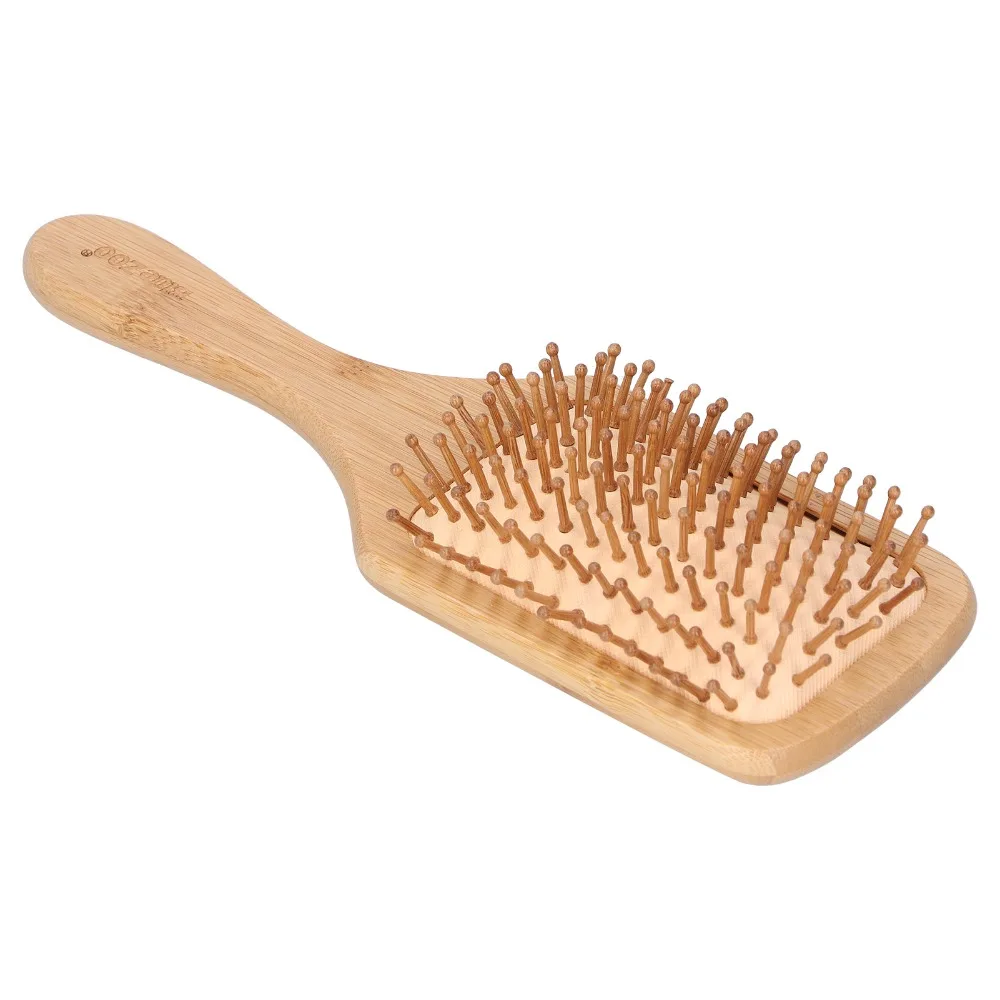 Gentle Bamboo Hairbrush High Elastic Air Cushion Bamboo Massage Hair Brush Anti-Static Durable Scalp Massage Comb All Hair Types