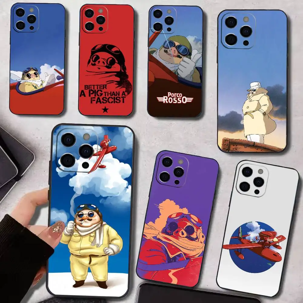 

A-Anime Cool R-Red P-Pig Phone Case For iPhone 17,16,15,14,13,12,11 Plus,Pro Max,XS,Soft Silicone Black Cover