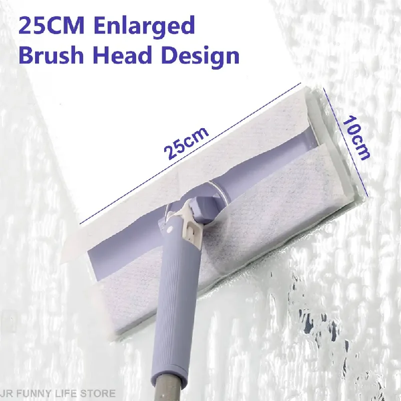 Large Hands-Free Cleaning Mop For Window Floor 360 Rotation Dust Remover Automatic Paper Towel Mop Household Cleaning Tool