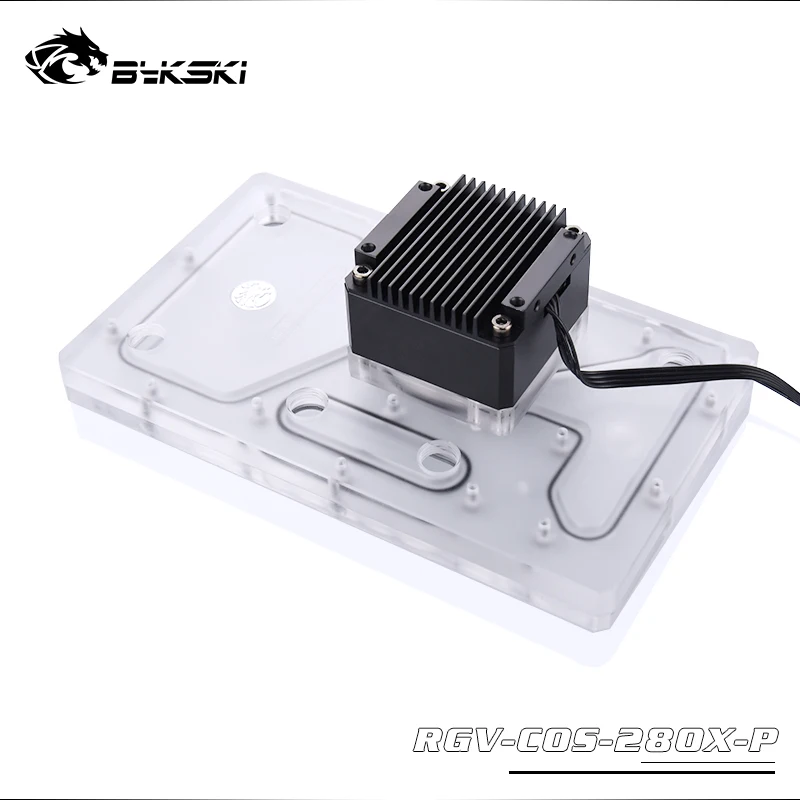 BYKSKI Acrylic Board Water Channel Kit Waterway Block for CORSAIR 208X Computer Case for CPU/GPU Block Support DDC Pump RGB/ARGB