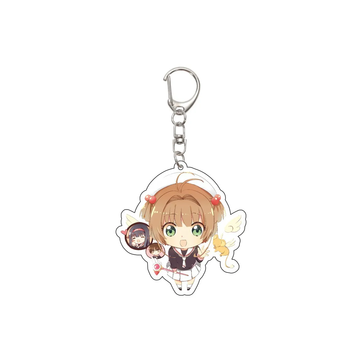 55MM Anime Cardcaptor Sakura‌ Kinomoto Sakura Cerberus Tomoyo Daidoji Li Syaoran Yukito Tsukishiro Acrylic Key Chain Cute Gifts