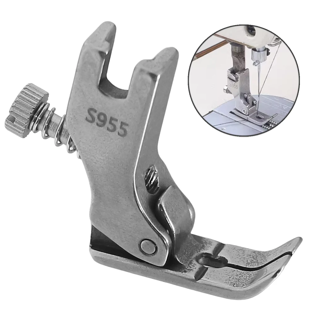 Stahl S955 Einstellbare Falten Falten Nähfuß Spitze Lotus Blatt Rand Rabatt Fuß Für Industrielle Nähmaschine Zubehör