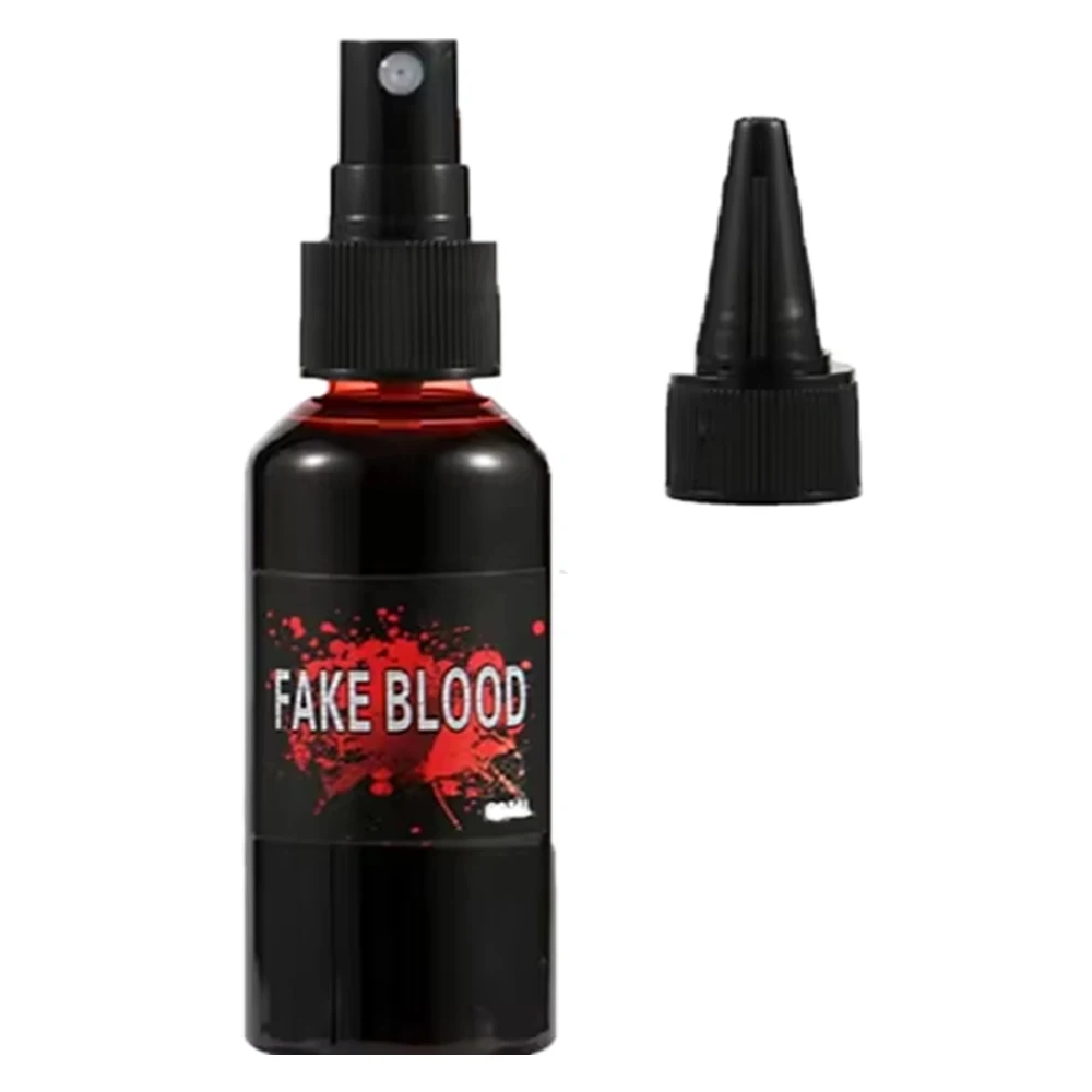Fake Blood Spray 60ml Washable Halloween SFX Special Effects Makeup Realistic Blood for Vampire Zombie Cosplay Horror Party Cost