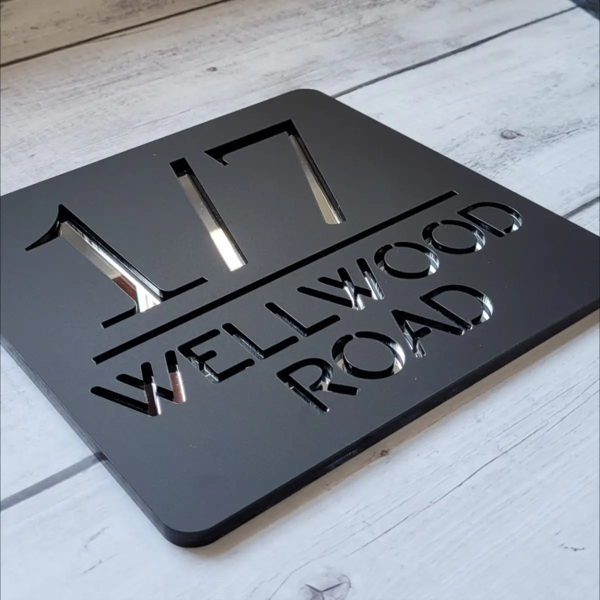 

High Quality Acrylic Doorplates House Number Sign Printed Address Signage Door Room Number Sign Plate House Sign