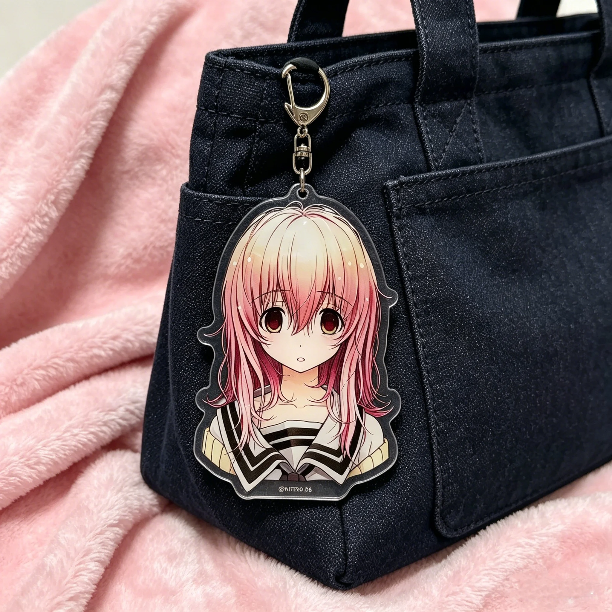 Sone Miyuki Anime Keychain Women You and Me and Her A Love Story Acrylic Key Chain Men Keyring Pendant Accessories Friends Gifts