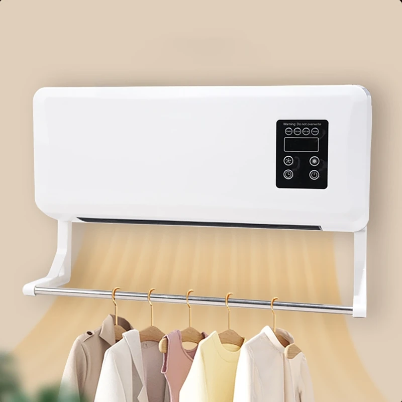 Portable Heater Electric Heating Machine Air Conditioner Wall Mounted Air Conditioner Fan Heater Remote Control Bedroom Bathroom