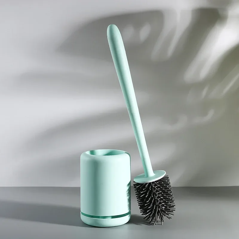 Wall Mounted Toilet Brush Silicone Toilet Brush Quick Drying Bracket Gap Brush with Holder Tool Bathroom Accessories