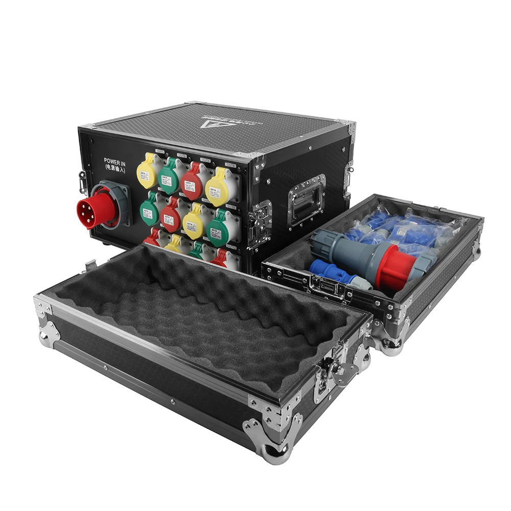

International Standard 7U Flight Case Power Supply Distribution Box 12A-16Channel Good For Stage Outdoor Show And Large Show