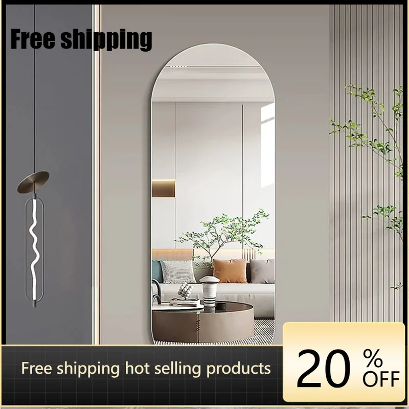 LJY Aesthetic Oval Mirror Wall Modern Living Room Decoration Items Makeup Hanging Mirror Funky Luxury Espelhos Home Decorations
