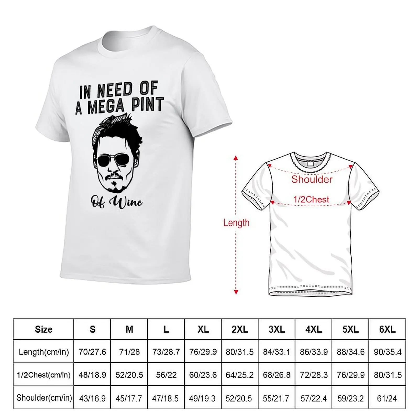 In need of a mega pint of wine T-Shirt anime tshirt graphics plain black t shirts men