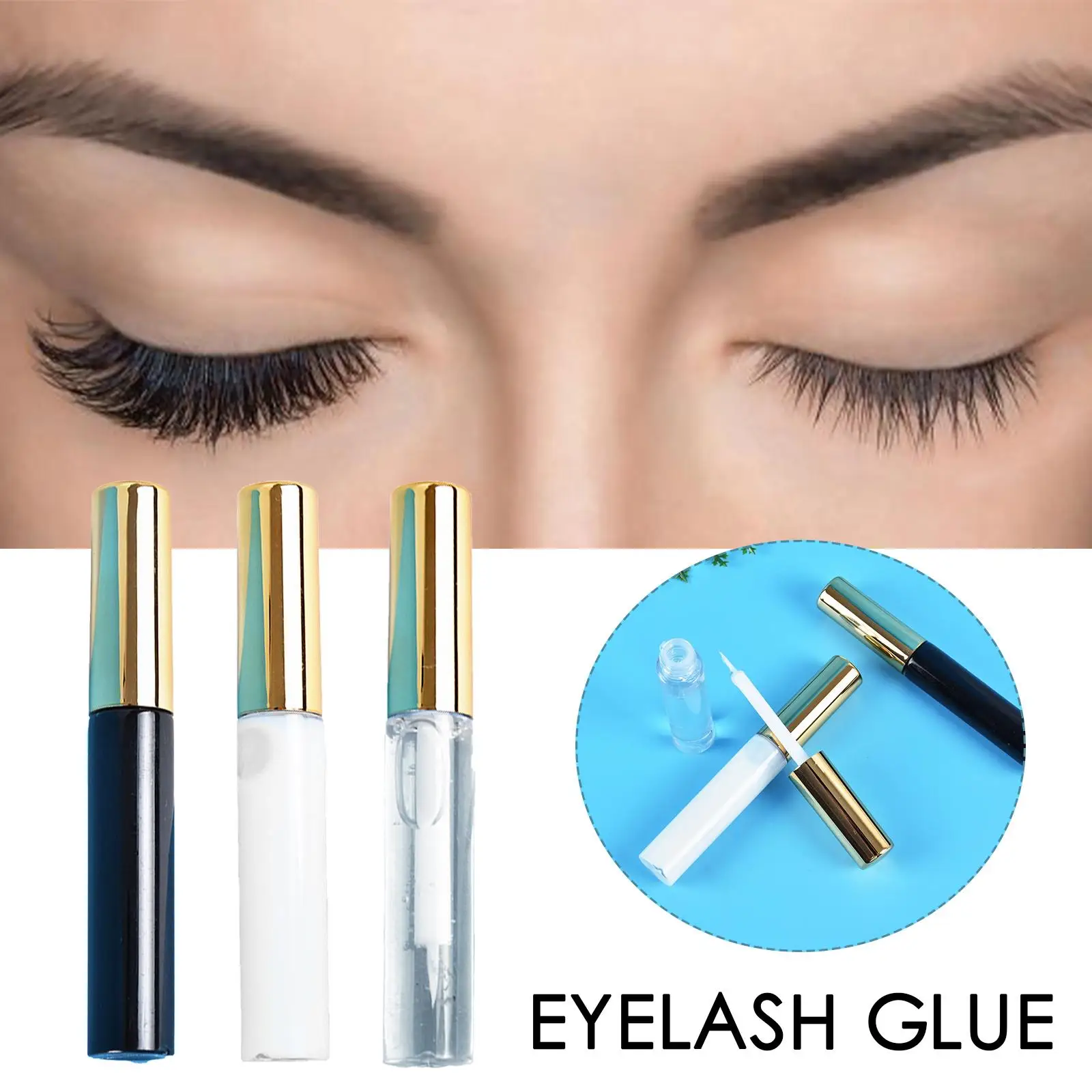 5ML Falsche Wimpern Kleber Schnell Trocknend Kleber Falsche Wimpern Wasserdicht Transparent langlebig Werkzeug Kleber Kosmetische Wimpern