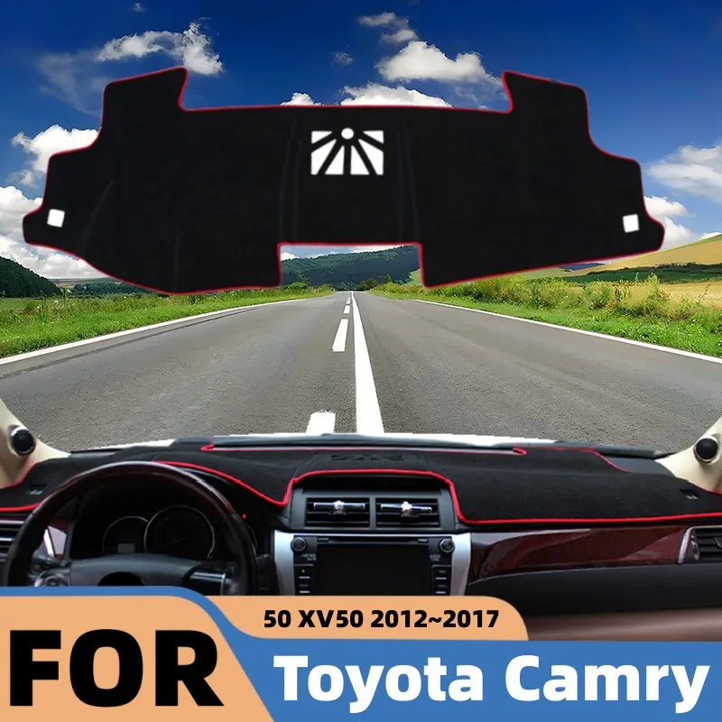 For Toyota Camry 50 XV50 2012 2013 2014 2015 2016 2017 Car Dashboard Cover Sun Shade Anti-UV Carpet Mat Non-slip Mat Accessories view 3