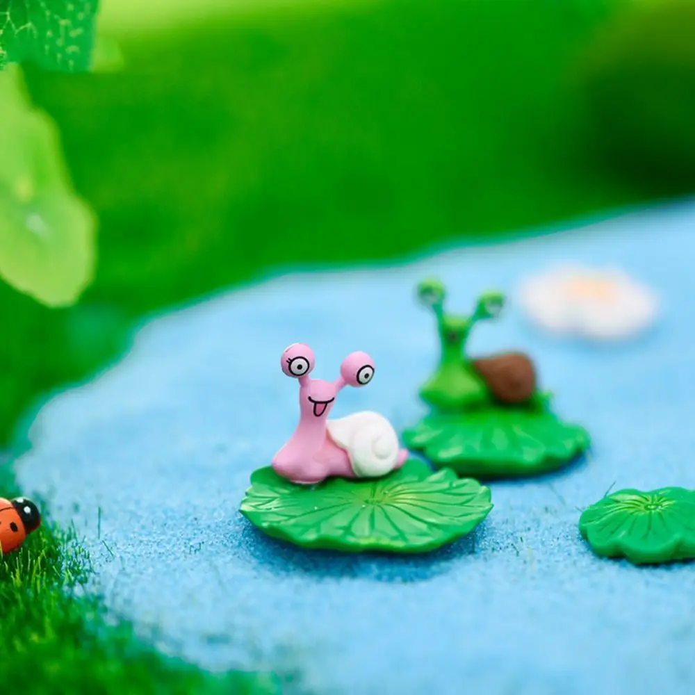 Home Bonsai Ornaments Moss Micro Landscape Cartoon Snails Fairy Garden Miniatures Figurines Jardin Terrarium Decor