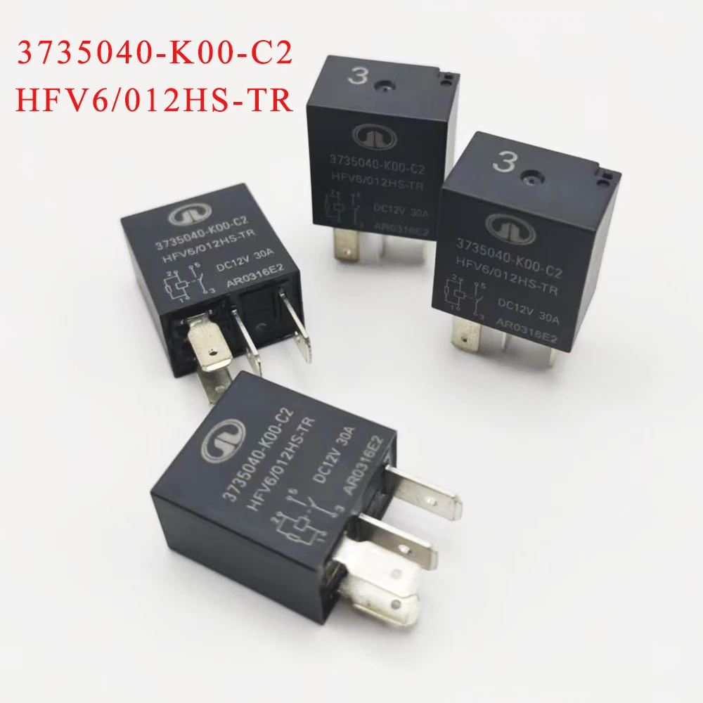 3735040-K00-C2 12V 30A 4 Pin Mini Automotive Relay for Great Wall Hover H3 H5 M2 M4 Wingle V200 V240 Fuse Box Replacement Part