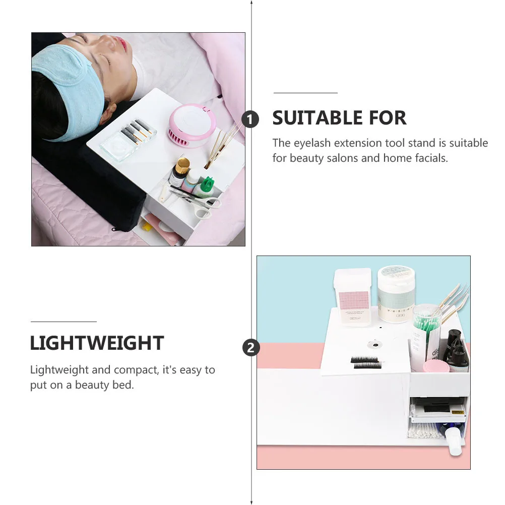 

Eyelash Extension U Shaped Workstation Shelf Display Rack Grafting Eyelash Console Tool Organizer Stand for Beauty Bed Side