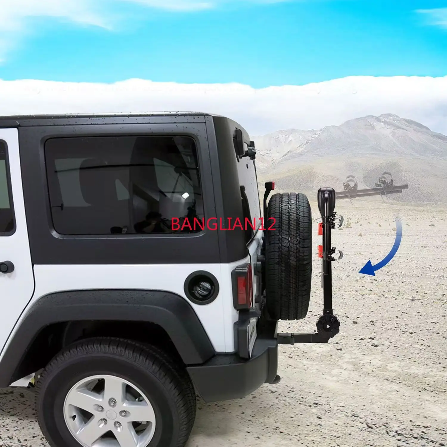 Universal Trailer Bar Rear Bicycle Rack for 2 Bicycles
