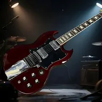 Dark Red Guitar Mahogany Body Rosewood Neck Exquisite Craftsmanship Solo Metal Rock 2025
