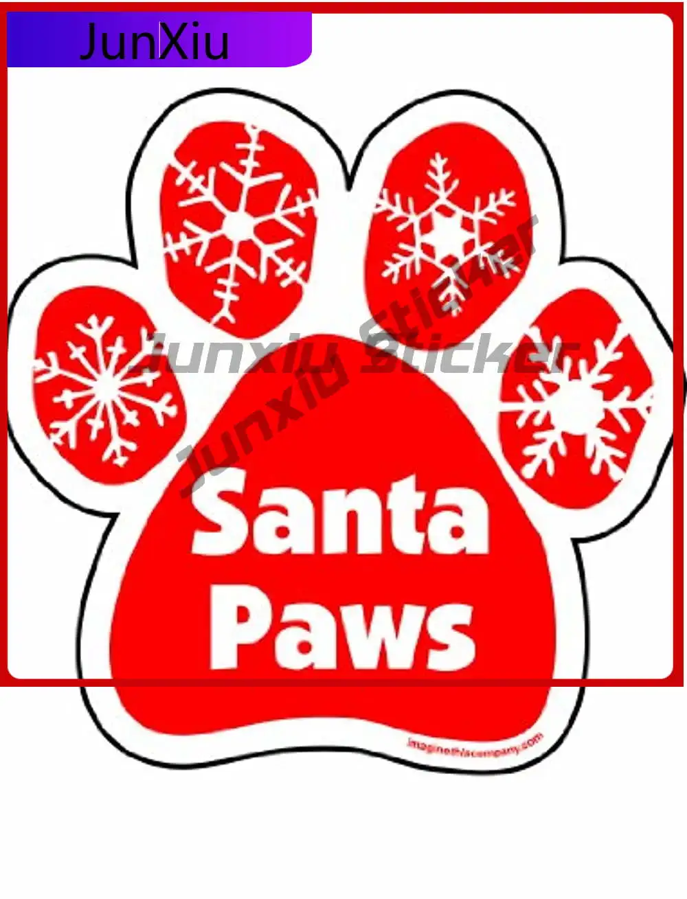 

Imagine This Santa Paws Aesthetic Car Laptop Truck Bumper Waterproof Boat Walls Decoration Cool Aesthetic Cute Trendy