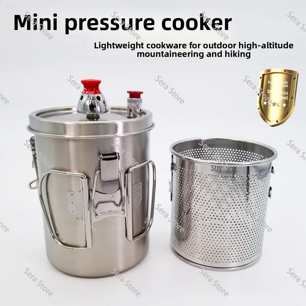 Pressure Cooker 1600ML Food-Grade 304 Stainless Steel with 50KPA Safety Valve