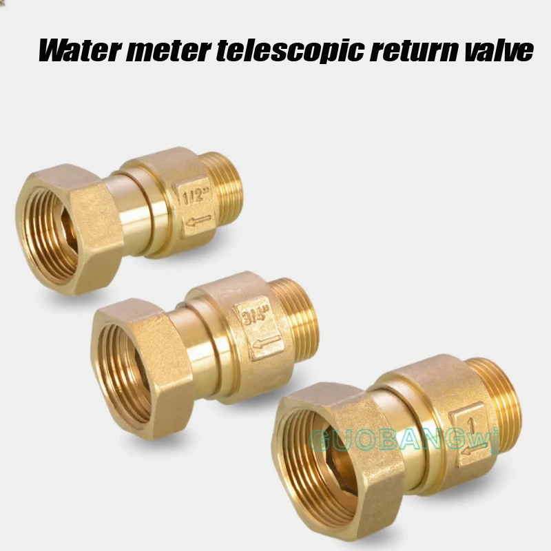 

1/2in 3/4in Check Valve Vertical Household Anti-Idling 1 Inch Brass Horizontal Check Valve Spring Check Valve Connector