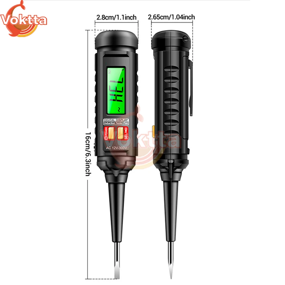 AC 12-300V Intelligente Spanningstester Pen Digitale Inductie Power Detector Potlood Elektrische Schroevendraaier Circuit Indicator Tester