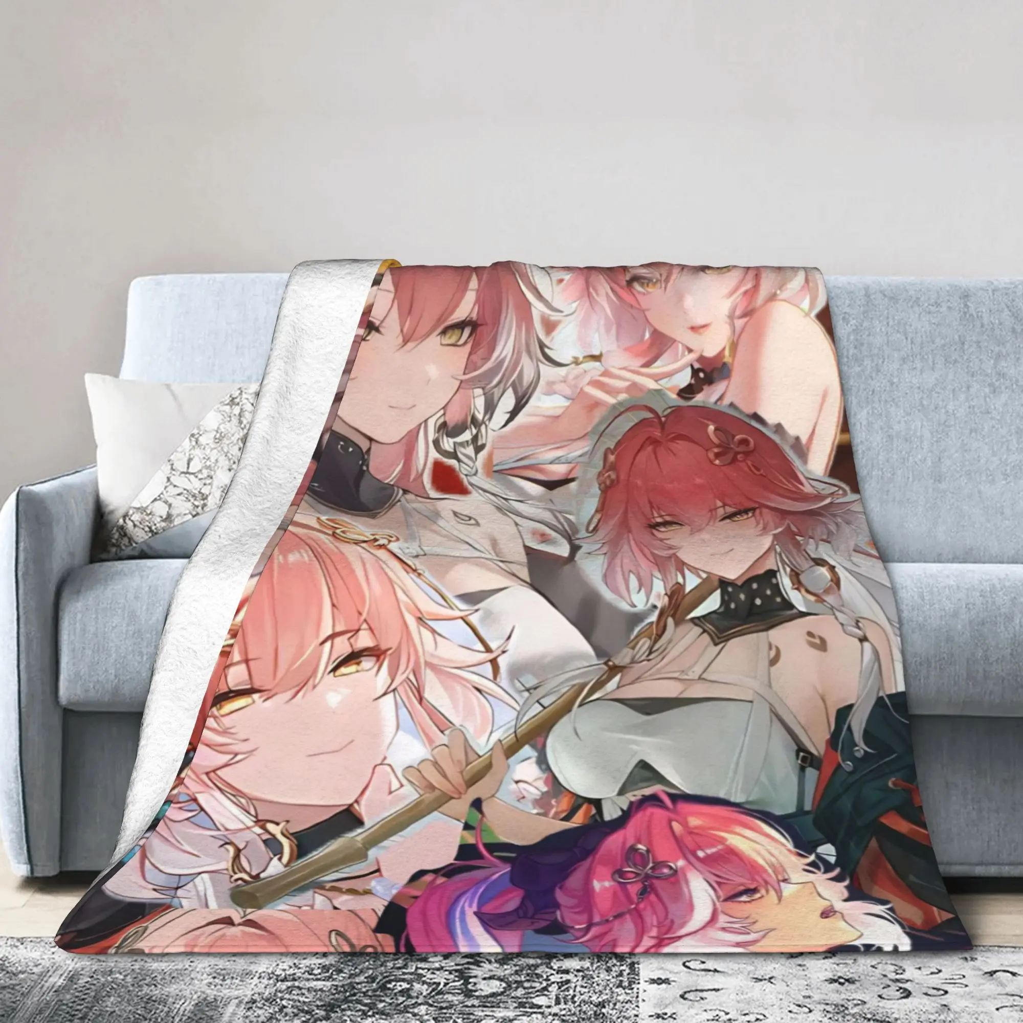 

Одеяло Wuthering Waves Chang Li, коралловое флисовое плюшевое зимнее игровое аниме, дышащие супер мягкие одеяла для автомобиля