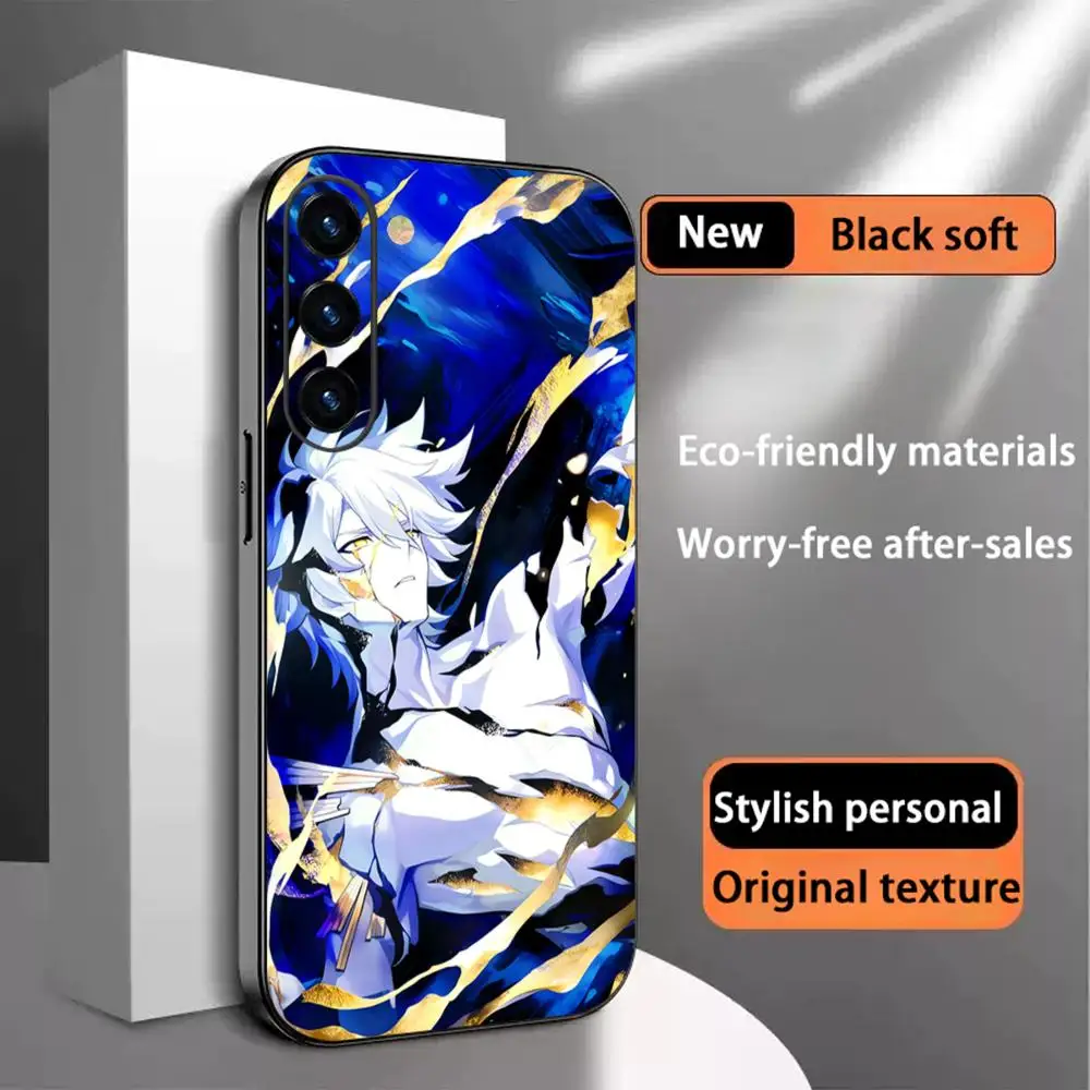 Honkai Star Rail Cipher anime pattern Phone Case For Samsung Galaxy S26 S25 S24 S23 S22 S21 Plus Ultra Note20 Soft Black
