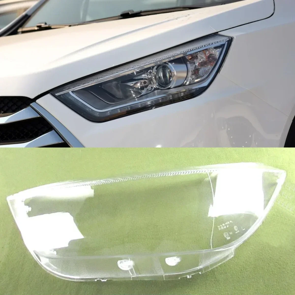 

For Jac Refine S3 Headlamp Lamp Shell Headlight Cover Transparent Lens Plexiglass Replace Original Lampshade 2014 2015 2016