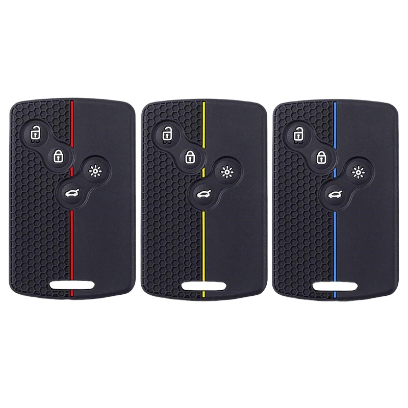 

4 Buttons Silicone Car Key Case Cover For Renault Duster Captur Clio Logan Megane 1 2 3 Koleos Scenic Nema Fluence Zoe Accessory