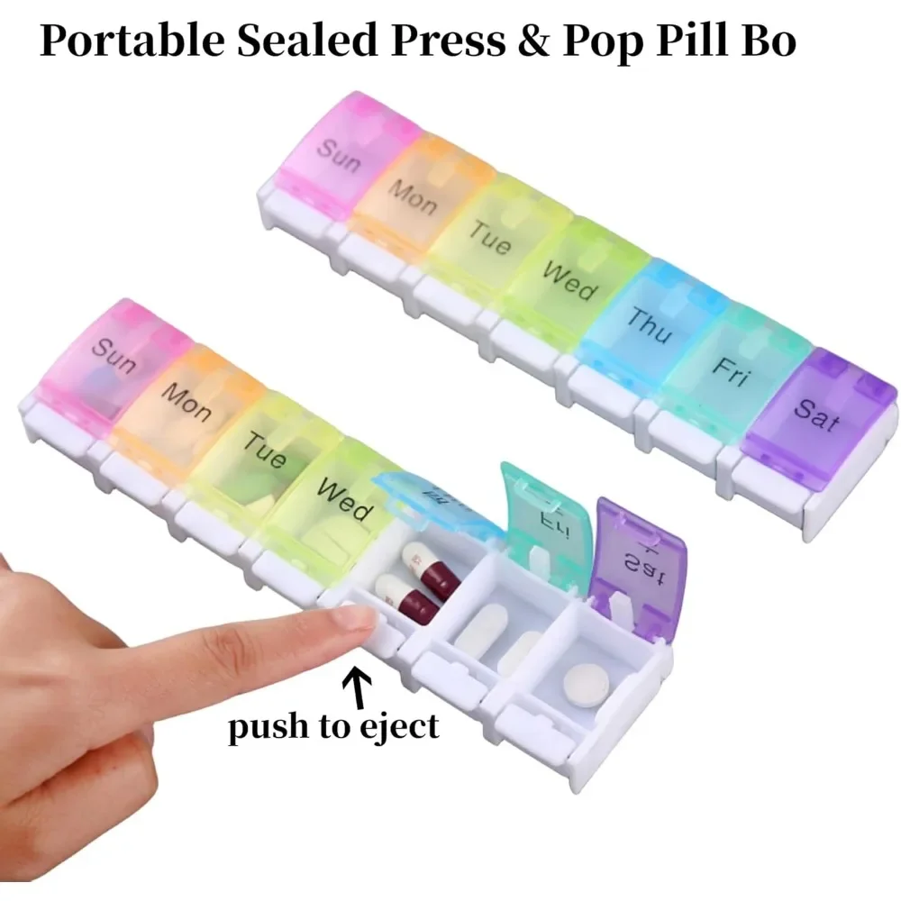 New for Pillbox Tablet Holder Case Drug Container Pill Organizer Weekly Box Organizer Medicine Storage Pill Cases