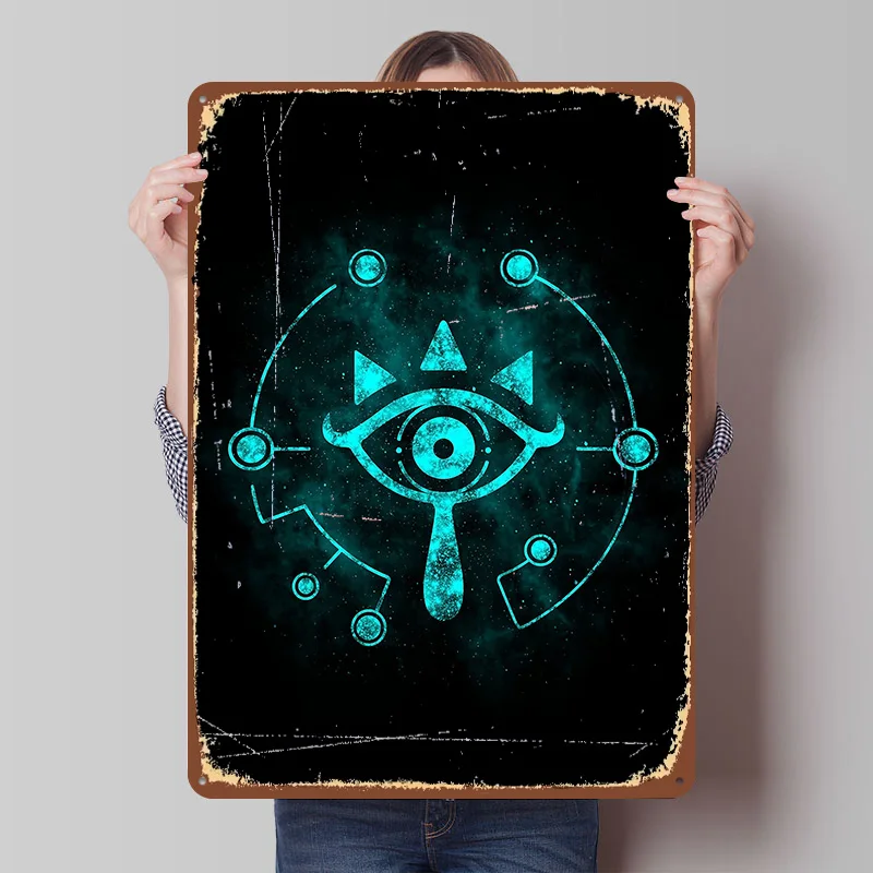 The Eye of the Shadows Printed Poster Customized Wall Art Retro Vintage Metal Tin Signs for Home Wand Deko Office Decor House