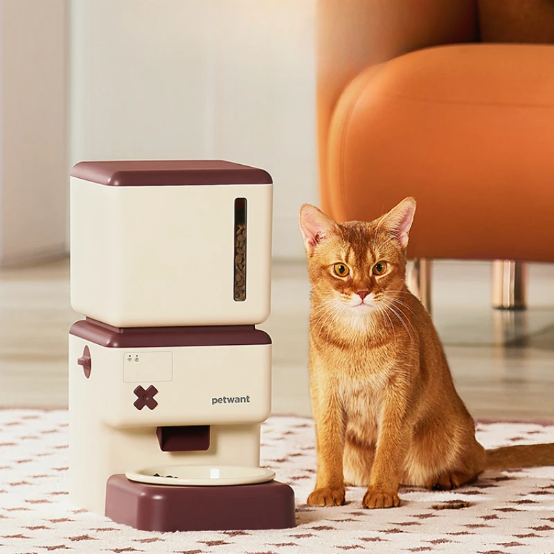 

Automatic feeder Remote smart cat Pet dog Timed quantitative self-service feeding machine Freeze-dried ceramics