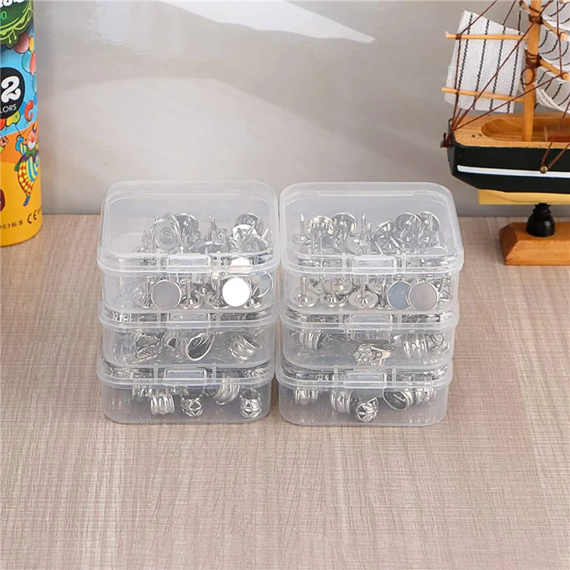 

B62B-Clear Plastic Beads Storage Containers Box Storage Containers With Hinged Lid Bead Storage Box For Coins,8 Pcs